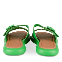 Mules VERT Femme Motif Uni A Enfiler