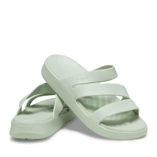 Mules VERT Femme Motif Uni A Enfiler