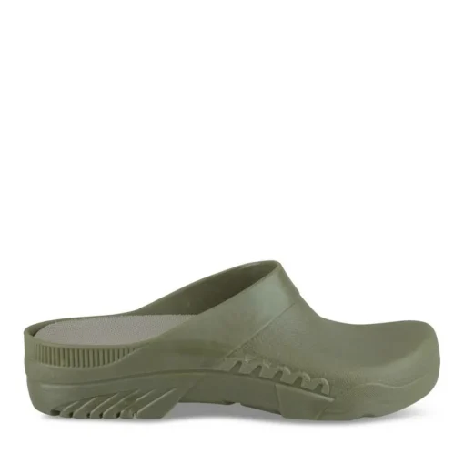 Sabots KAKI Femme Motif Uni A Enfiler
