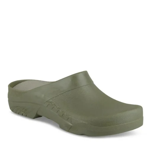 Sabots KAKI Femme Motif Uni A Enfiler