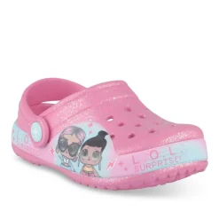 Sabots Plage FUSCHIA Fille Motif Paillettes A Enfiler