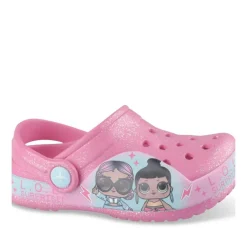 Sabots Plage FUSCHIA Fille Motif Paillettes A Enfiler