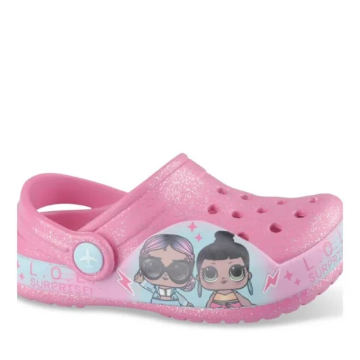 Sabots Plage FUSCHIA Fille Motif Paillettes A Enfiler