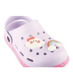Sabots VIOLET Fille Motif Uni A Enfiler