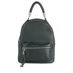 Sac à Dos NOIR Femme Motif Tressé