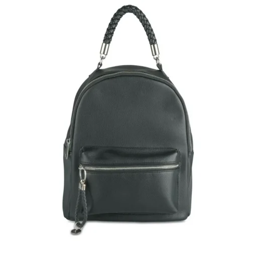 Sac à Dos NOIR Femme Motif Tressé