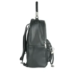 Sac à Dos NOIR Femme Motif Tressé