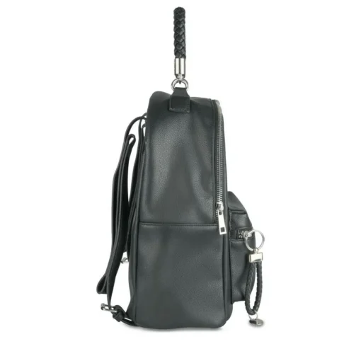 Sac à Dos NOIR Femme Motif Tressé