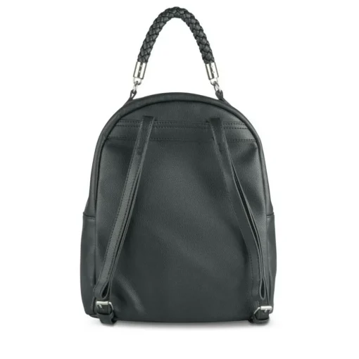 Sac à Dos NOIR Femme Motif Tressé