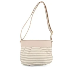 Sac à Main BEIGE Femme Motif Rayures