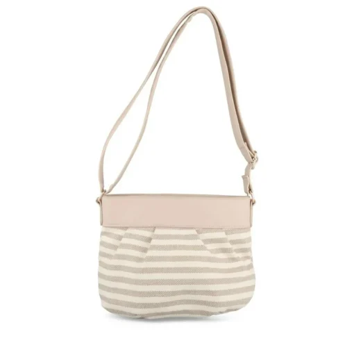 Sac à Main BEIGE Femme Motif Rayures