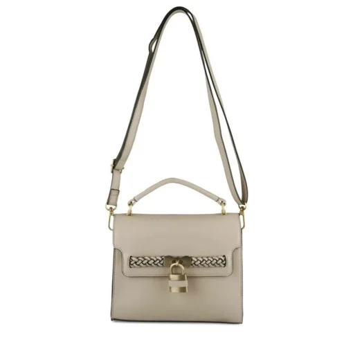 Sac à Main BEIGE Femme Motif Tressé