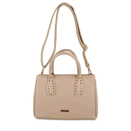 Sac à Main BEIGE Femme Motif Clouté