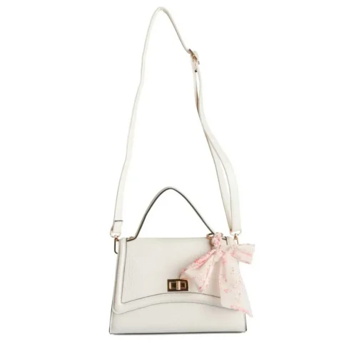 Sac à Main BEIGE Femme Motif Fleuri