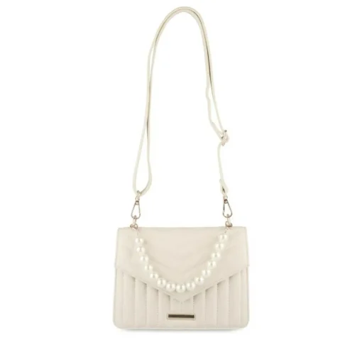 Sac à Main BEIGE Femme Motif Perle