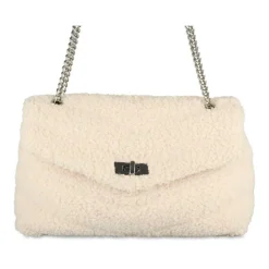 Sac à Main BEIGE Femme Motif Fausse Fourrure