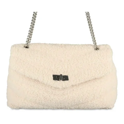 Sac à Main BEIGE Femme Motif Fausse Fourrure