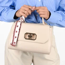 Sac à Main BEIGE Femme Motif A Pois