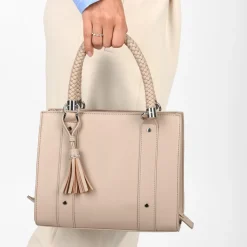 Sac à Main BEIGE Femme Motif Uni