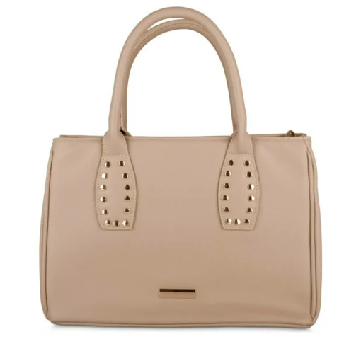 Sac à Main BEIGE Femme Motif Clouté