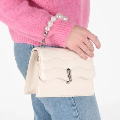 Sac à Main BEIGE Femme Motif Perle
