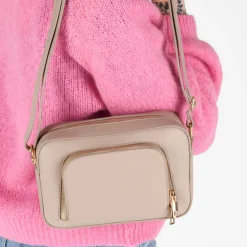 Sac à Main BEIGE Femme Motif Uni