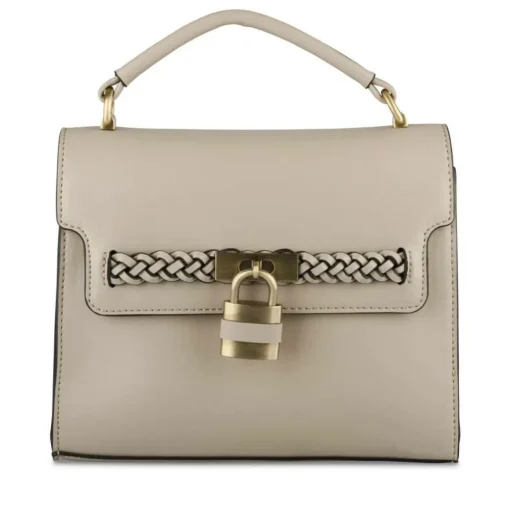 Sac à Main BEIGE Femme Motif Tressé