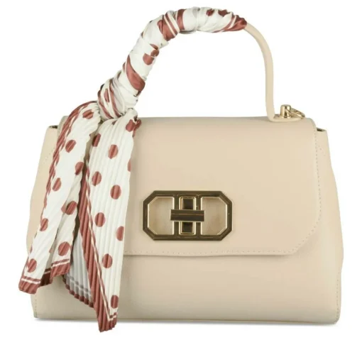 Sac à Main BEIGE Femme Motif A Pois