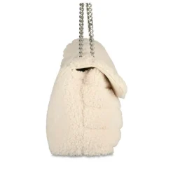 Sac à Main BEIGE Femme Motif Fausse Fourrure