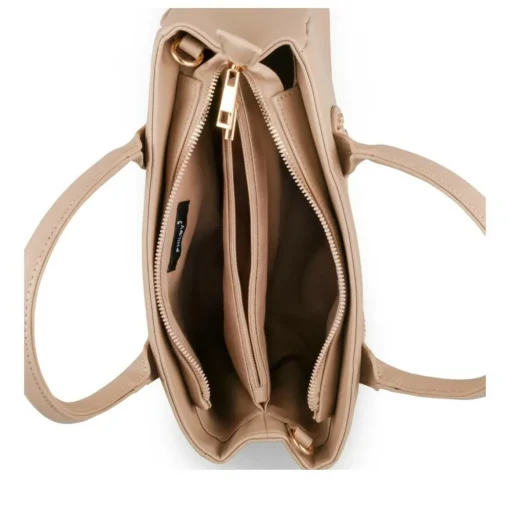Sac à Main BEIGE Femme Motif Clouté