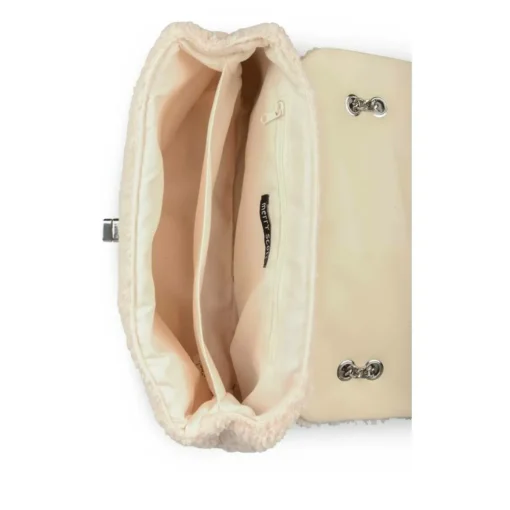 Sac à Main BEIGE Femme Motif Fausse Fourrure
