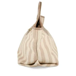 Sac à Main BEIGE Femme Motif Rayures
