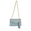 Sac à Main BLEU Femme Motif Clouté