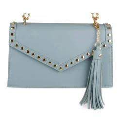 Sac à Main BLEU Femme Motif Clouté