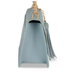 Sac à Main BLEU Femme Motif Clouté