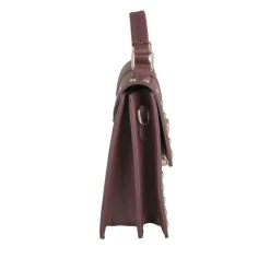 Sac à Main BORDEAUX Femme Motif Clouté