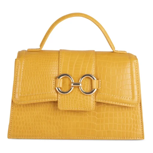 Sac à Main JAUNE Femme Motif Uni