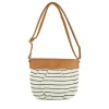 Sac à Main MARRON Femme Motif Rayures