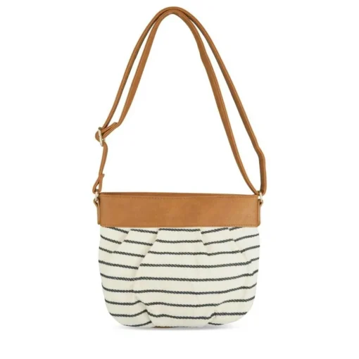 Sac à Main MARRON Femme Motif Rayures
