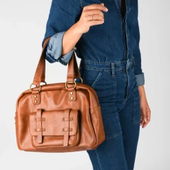 Sac à Main MARRON Femme Motif Uni