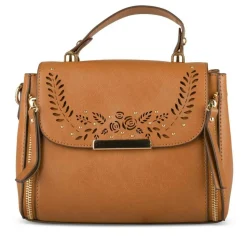 Sac à Main MARRON Femme Motif Fleuri