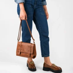 Sac à Main MARRON Femme Motif Uni