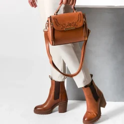 Sac à Main MARRON Femme Motif Fleuri