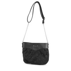 Sac à Main NOIR Femme Motif Paillettes