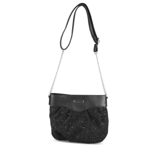 Sac à Main NOIR Femme Motif Paillettes