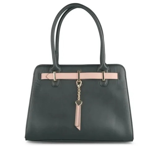 Sac à Main NOIR Femme Motif Coeurs