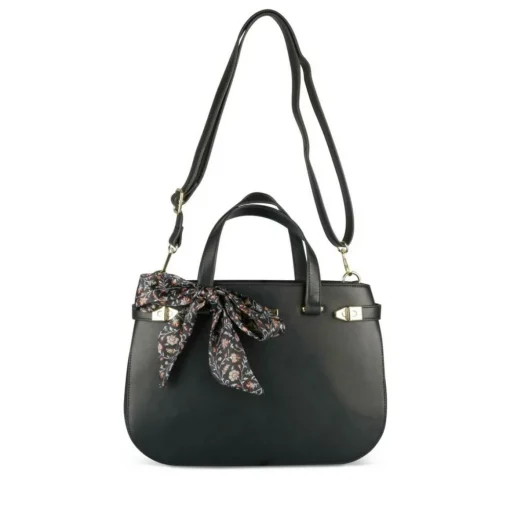 Sac à Main NOIR Femme Motif Fleuri