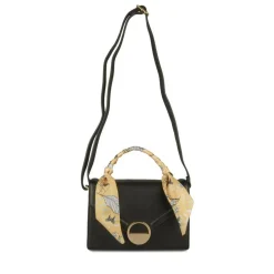Sac à Main NOIR Femme Motif Fleuri