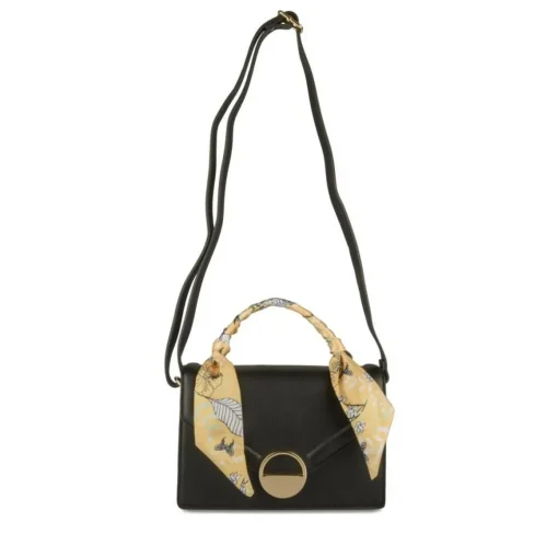 Sac à Main NOIR Femme Motif Fleuri