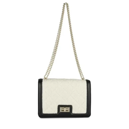 Sac à Main NOIR Femme Motif Fausse Fourrure